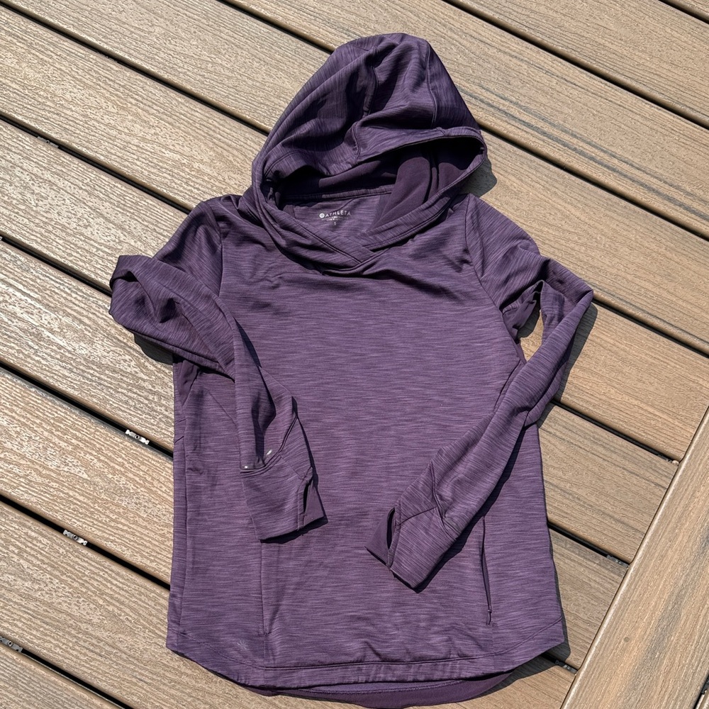 Athleta Deep Purple Hooded Top